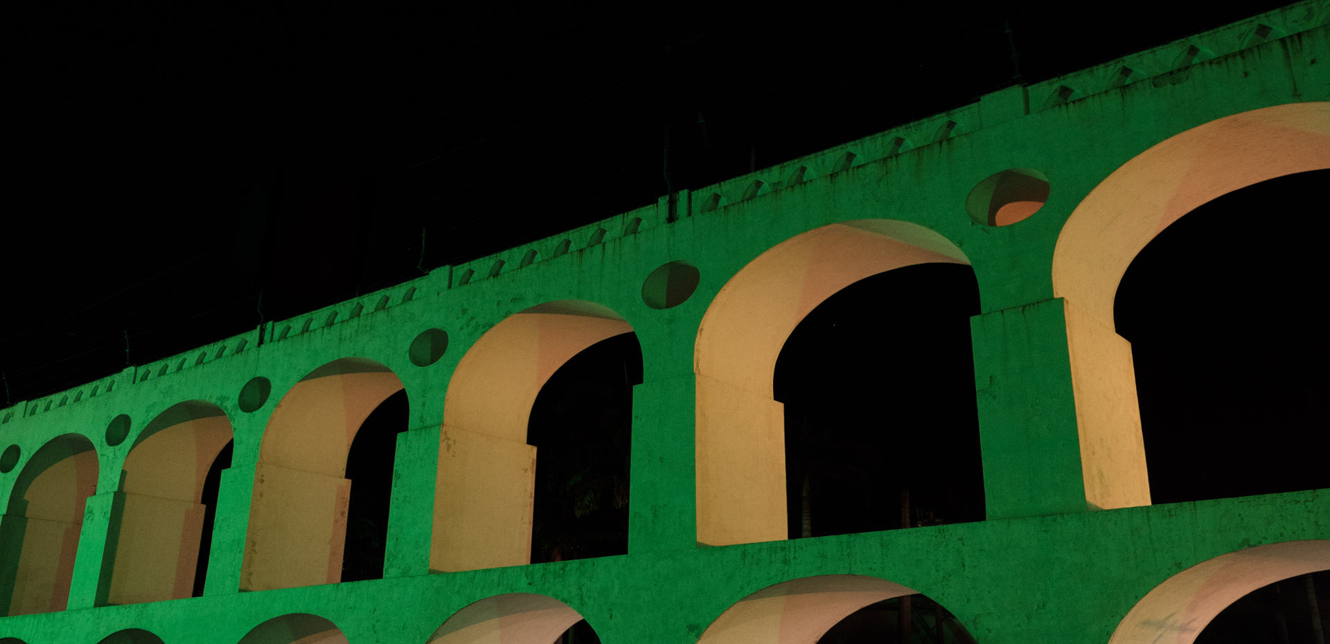 Carioca Aqueduct during St Patrick's day
